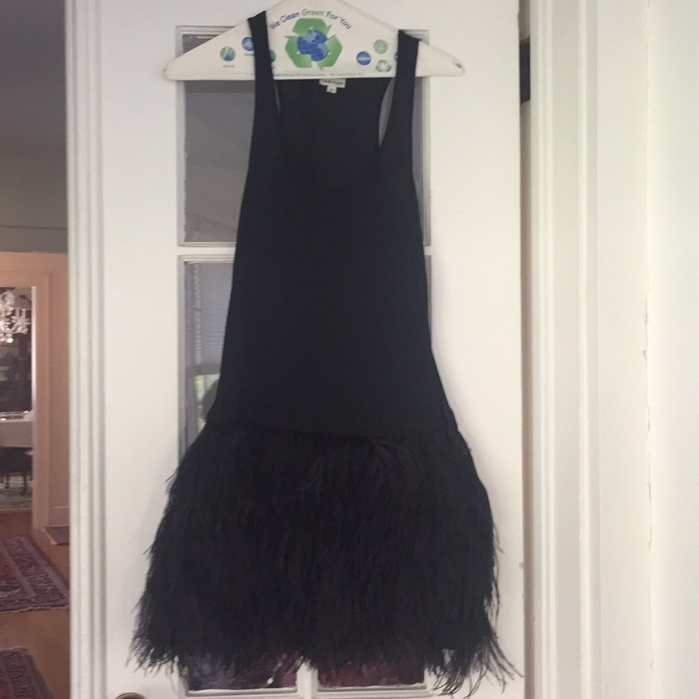 haute hippie feather dress size XS